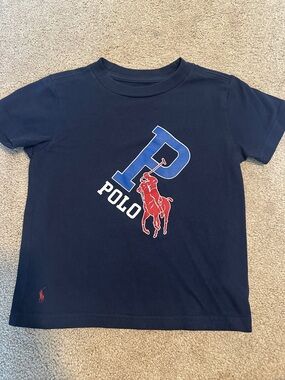 Polo by Ralph Lauren Kids Navy Polo Graphic Tee